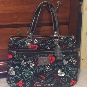COACH Black and Red POPPY Women’s Bag